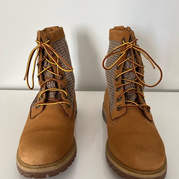 Timberland Authentics Open Weave 6" Wheat Boots Size 7 - Picture 5 of 9